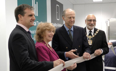 Source BioScience CEO Dr Nick Ash, Mayoress Coun Cecile Biant, legendary explorer Sir Ranulph Fiennes, and Mayor Coun Surinder Biant