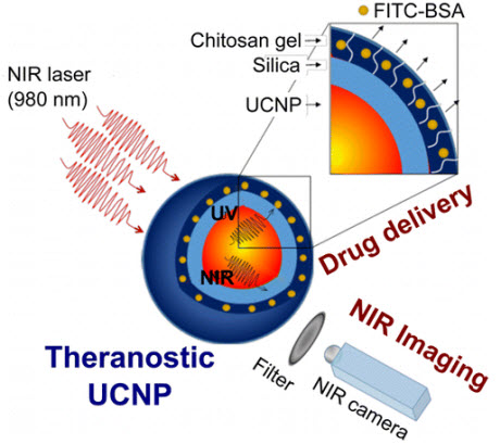 Photocleavable Hydrogel-Coated Upconverting Nanoparticles