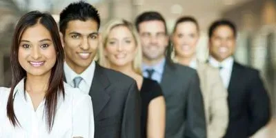 Young, diverse professionals