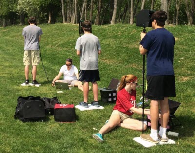 IU researchers conduct outdoor assessments of young athletes' eye movement and balance