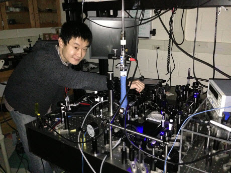 Haining Wang in his lab