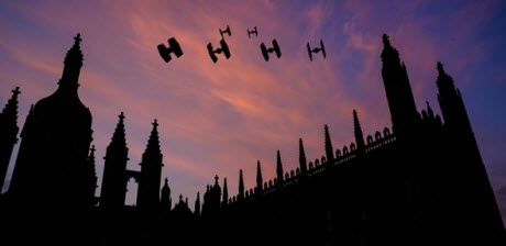 TIE fighters over King's College