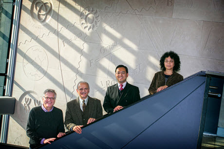 Pictured, from left: Scott Powers, Yusuf Hannun, Song Wu and Wei Zhu