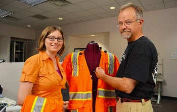 Doctoral student Kristen Hines and Professor Tom Martin