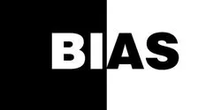 The word 'BIAS' in uppercase letters on a black and white field