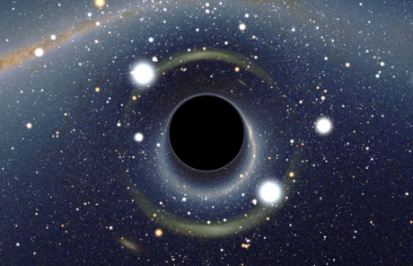 Simulated view of a black hole