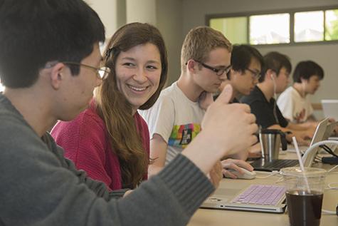 Students Working on a Bioformatics Project