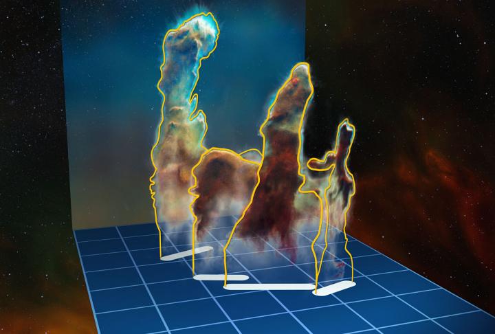 3-D Data Visualisation of the Pillars of Creation