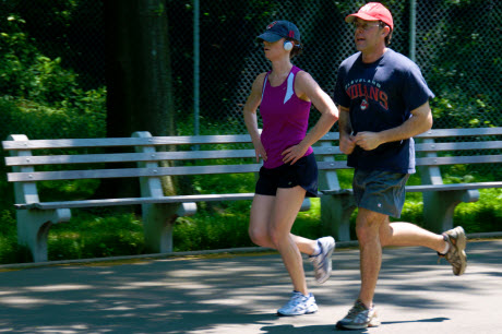 jogging couple