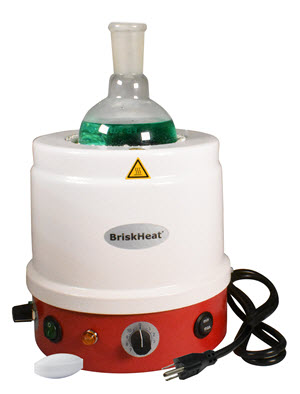 BriskHeat's metal-housed heating mantles now include a built-in magnetic stirring function