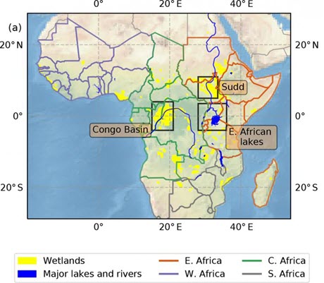 Map of Modeled area in Africa