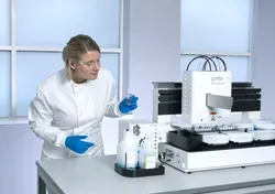 ambr® 15 cell culture system with ambr® analysis module showing BioPAT® Spectro port