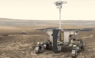 Artist's Impression of the Rosalind Franklin Rover on Mars