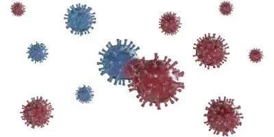 COVID-19 virus mutation illustration