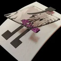 A 3D rendering of the first fully recyclable, printed transistor