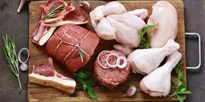 organic meat on a cutting board