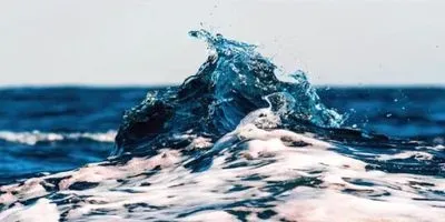 Ocean water making a wave