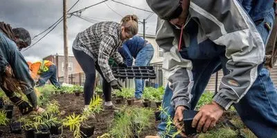 The National Wildlife Federation and partners are installing climate-adapted pollinator gardens in Philadelphia; their work differs from business-as-usual conservation by altering their planting mix to include a greater diversity of native species that are well-suited to future climate conditions, for example by being drought- and heat-tolerant