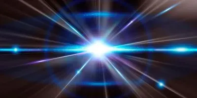 Image of light in a sychrotron