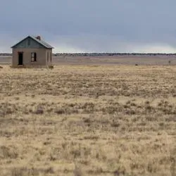 Drought-stricken farmland in New Mexico