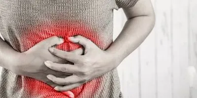 Man with stomach pain