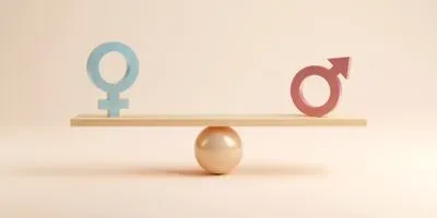 A balance represneting gender equality