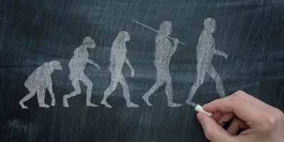 Image of evolution of man