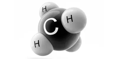 graphic image of the molecule methane