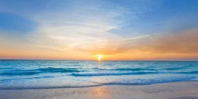 Image of a sunset over the ocean
