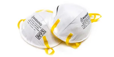 Image of two N95 face masks