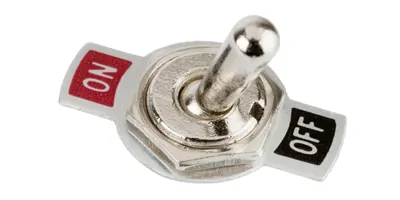 An on/off switch in the off position