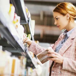Woman grocery shopping