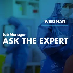 Person in protective equipment, with protective shield, and gloves, performing a Covid-19 test on a patient.