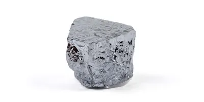 A block of silicon on a white backdrop
