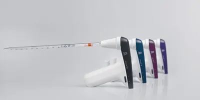 Accu-jet pipettes on a grey background 
