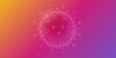 Computer image of a COVID-19 virus 