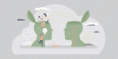 Transferring knowledge and information or skill teaching concept image.