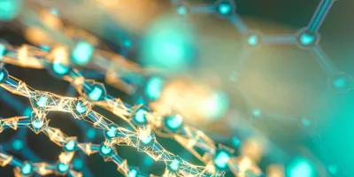 Computer image of atom thin sheet of polymers