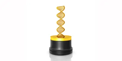 An award with a double helix