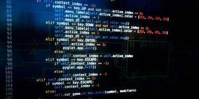 Computer code on a screen