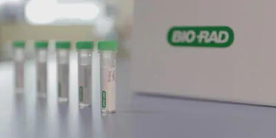 The antibodies in small tubes, laid out on a table