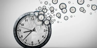 one big clock with many little clocks coming out of it, to represent time management