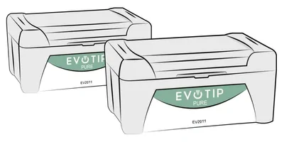 Sketch of Evotips on a white background