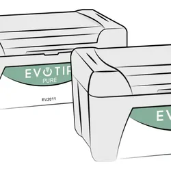 Sketch of Evotips on a white background