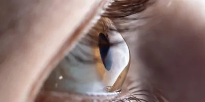 Macro shot of a person's eye