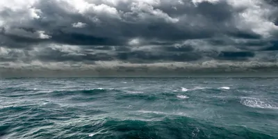 A storm over the ocean