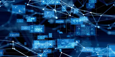 Digital transformation concept. System engineering. Binary code. Programming.