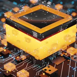 Render of a computer chip