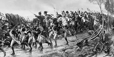 Painting of the battle of waterloo