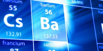 Periodic table focused on Barium